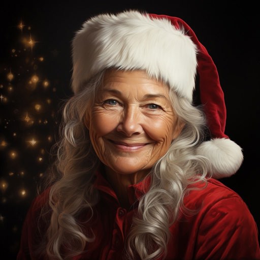Hyperrealism portrait of Santa's wife